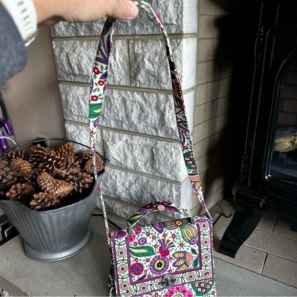 Vera Bradley Julia top handle handbag floral - Picture 4 of 13